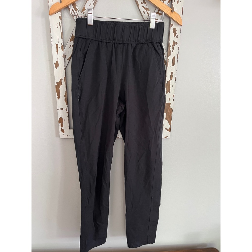 Alder Open Air Pants Women's Sz XS Black‎ Zip Pockets Comfort Tapered Stretch
